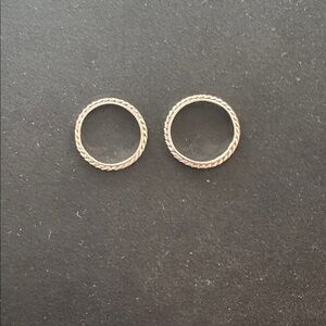 Silpada Silver Twisted Hoop Stackable  Rings   size 8